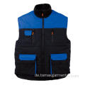 Blau mit schwarzem Bodywarmer